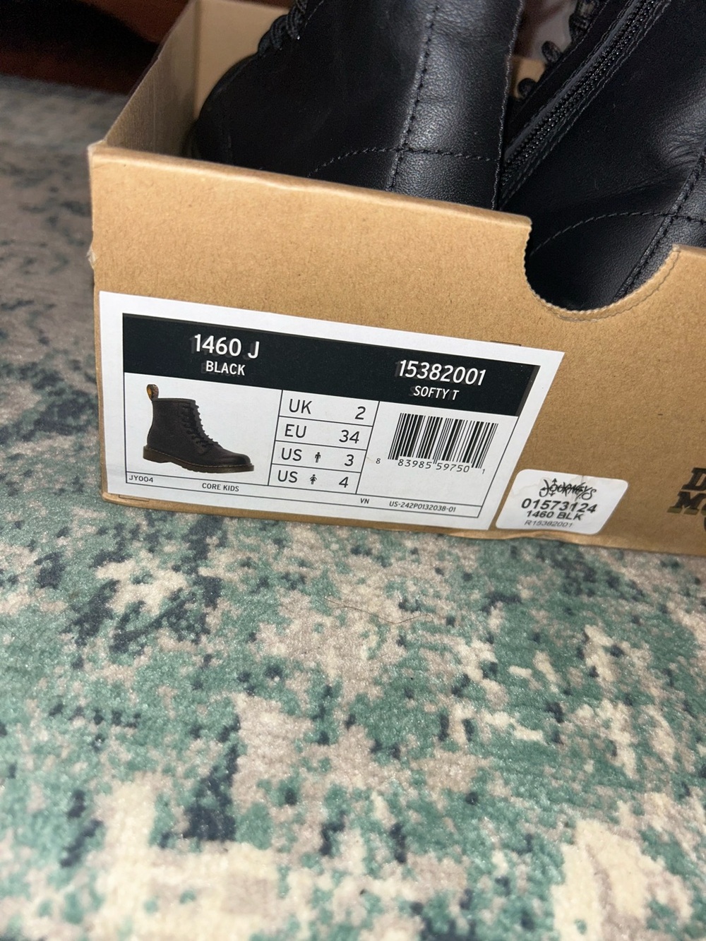Dr. Martens Black size 4 Kids Lace-Up Leather Boots